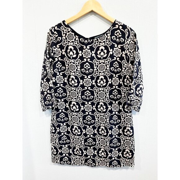 Velvet Dress/Shirt 100% Silk Classic Cottagecore w/ 3/4 Sleeves sz(L) - Picture 1 of 6